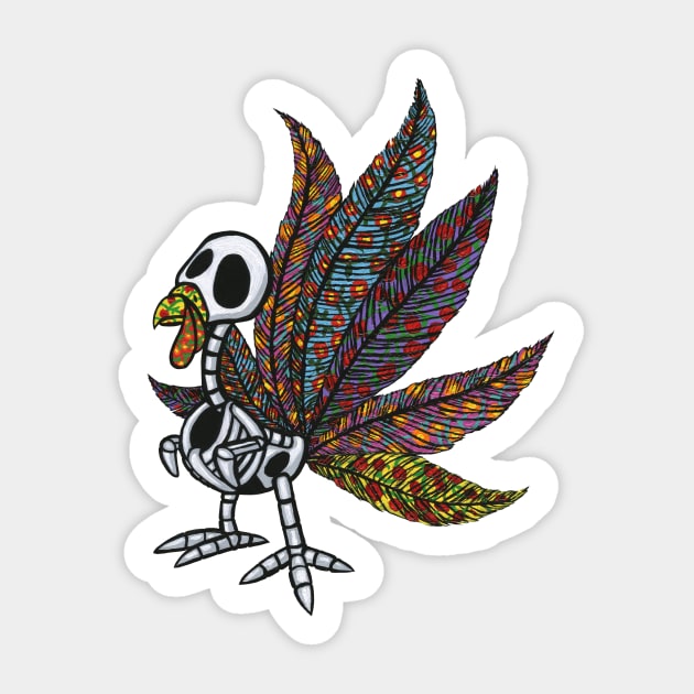 Pavo De Los Muertos Sticker by joehavasy